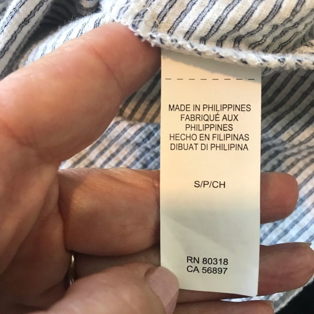 Lucky Brand Ruffle Sleeve Striped Mini Dress S - Picture 8 of 9